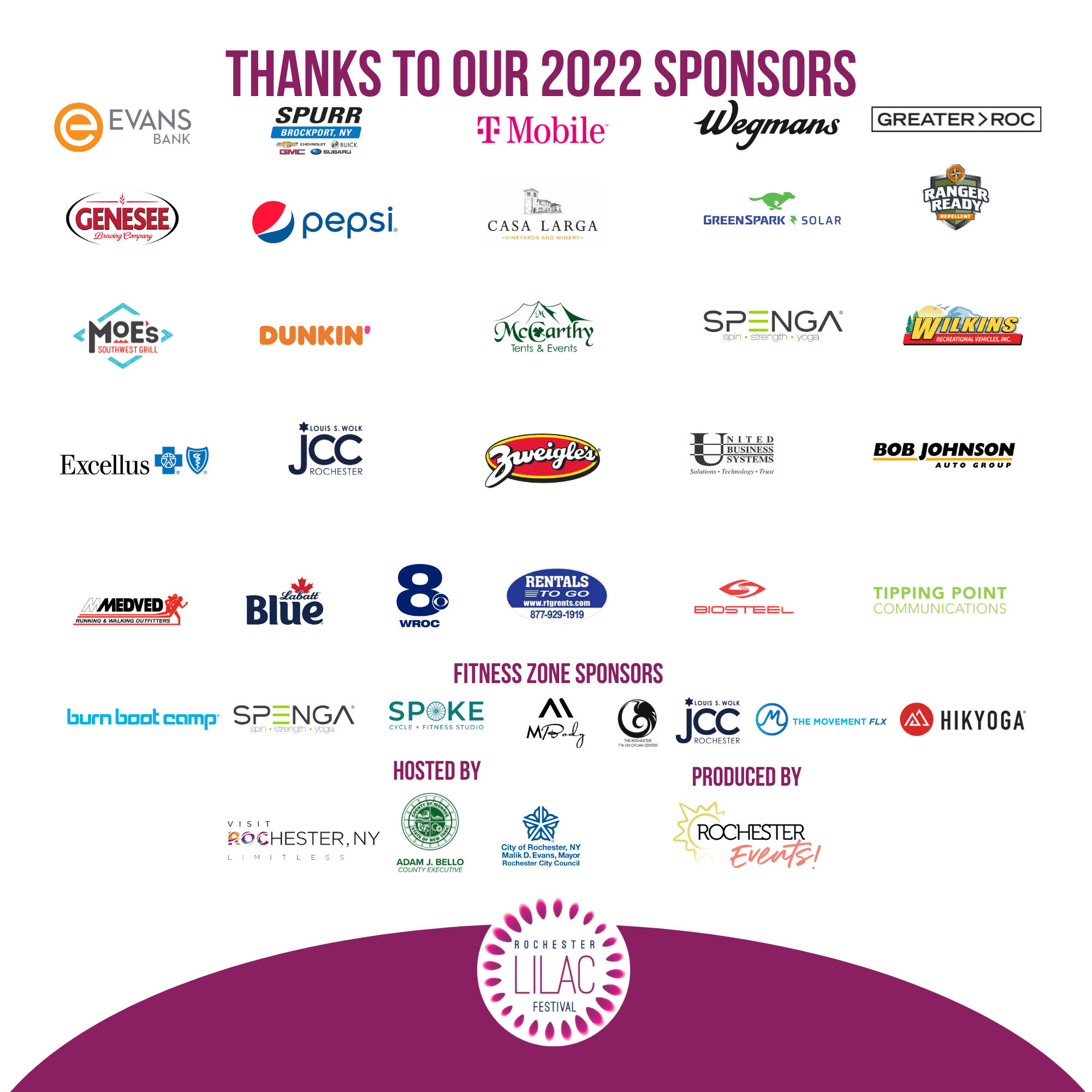 lilac 2022 sponsors - Rochester Events